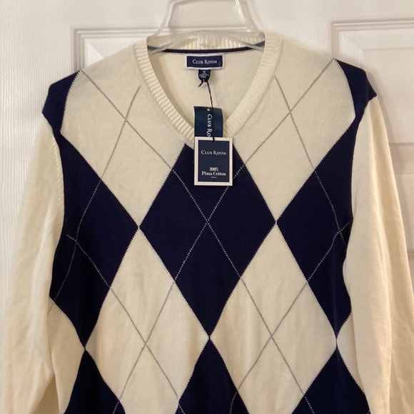 Club Room 100% Pima Cotton Sweater size M brand new with tag it so beautiful - Picture 6 of 8